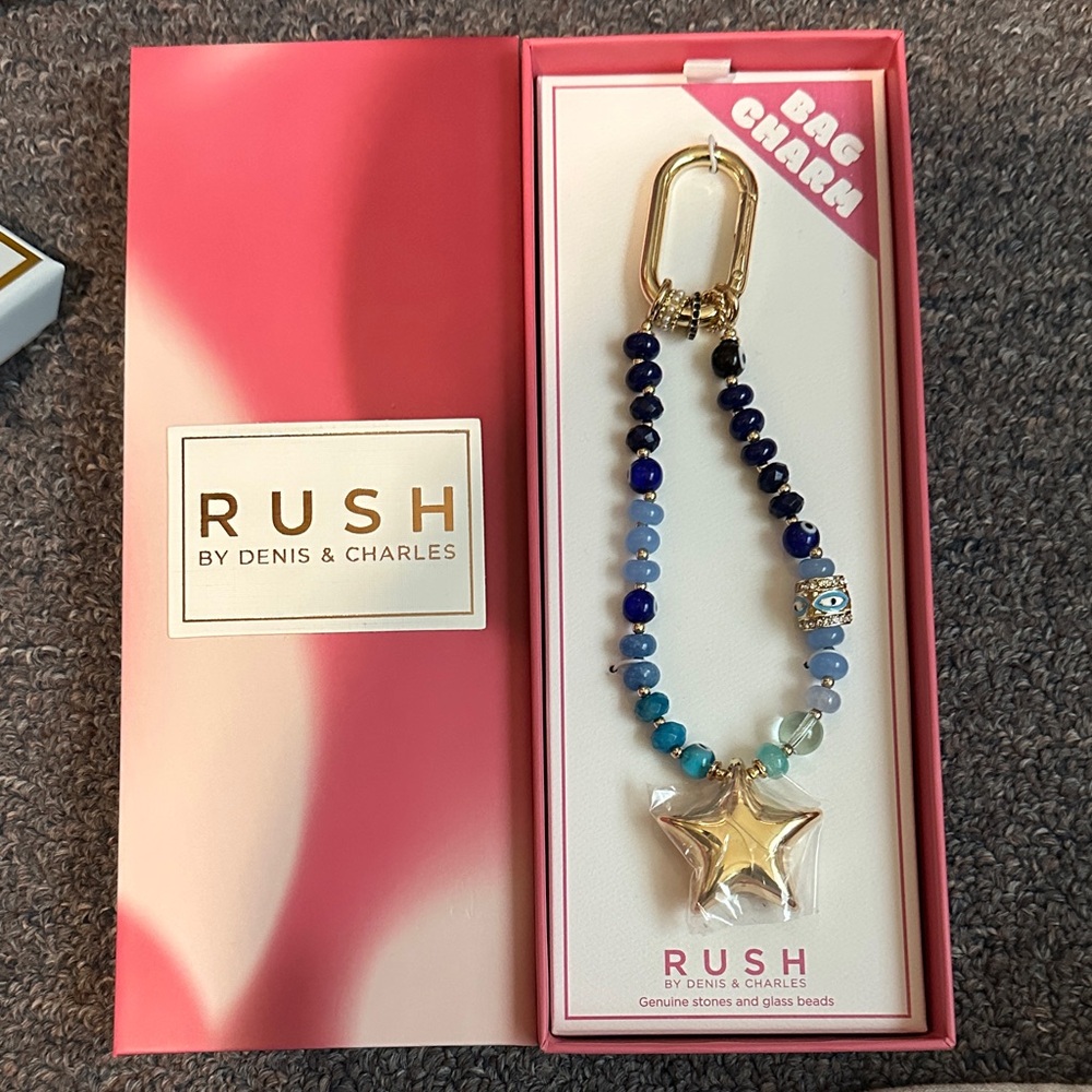 Rush by Denis & Charles Star Beaded Bag Charm